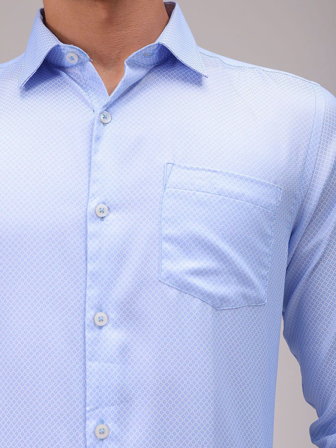 The Indian Garage Co. X Luxe Men Cutaway Collar Solid Slim Fit Formal Shirt