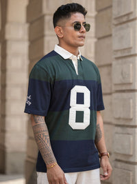 Powerlook Men Colourblocked Polo Collar Pure Cotton T-shirt