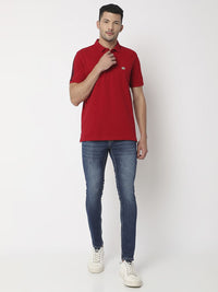 SPYKAR Polo Collar Slim Fit Pure Cotton T-shirt