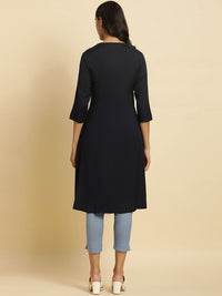 W Ethnic Motifs Printed V-Neck Kurta