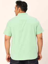Thomas Scott Plus Size Standard Micro Checked Cotton Casual Shirt