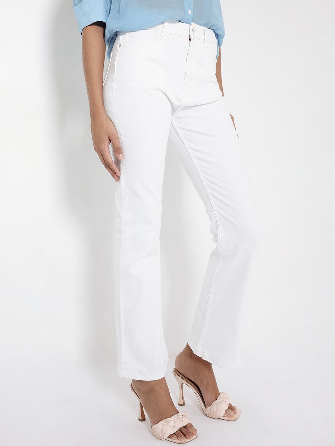RAREISM Women Comfort Bootcut High-Rise Stretchable Jeans