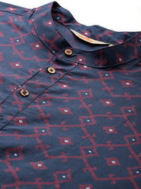 Anouk Ethnic Motifs Print Pure Cotton Kurta with Pyjamas