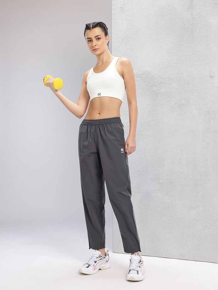 HRX by Hrithik Roshan Women Mid-Rise Rapid-Dry Training Track Pants with Toggle Hem