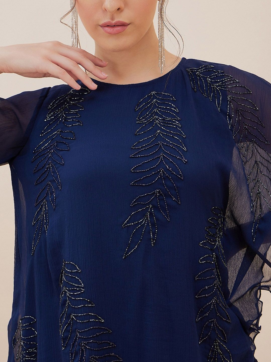 Antheaa Embellished Tunic With Palazzos