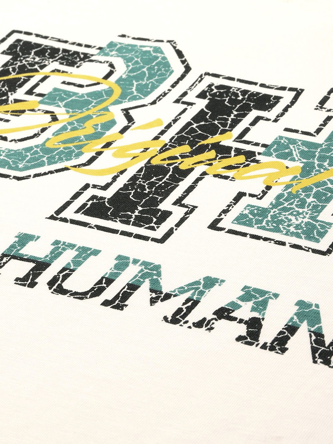 Being Human Brand Logo Printed Drop-Shoulder Sleeves Pure Cotton T-shirt