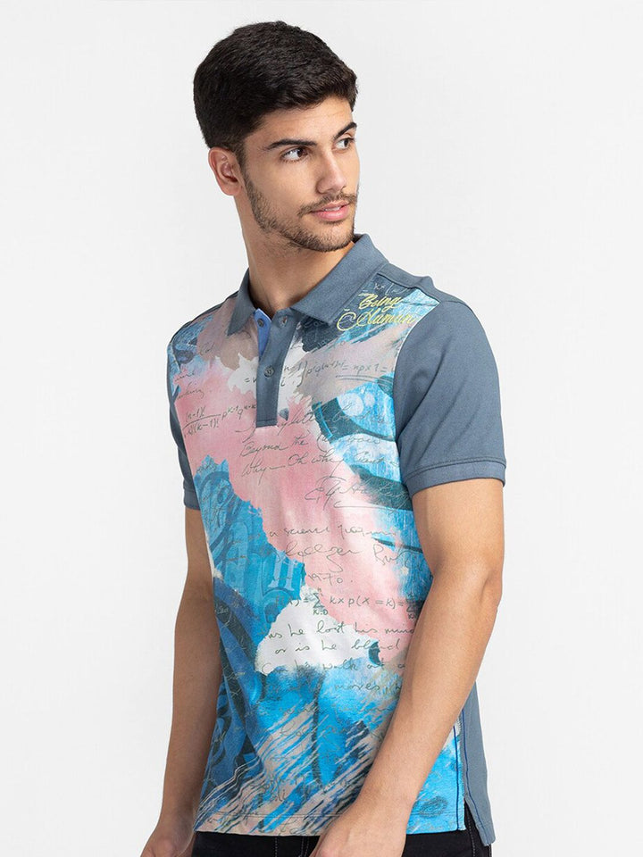 Being Human Printed Polo Collar Cotton T-shirt