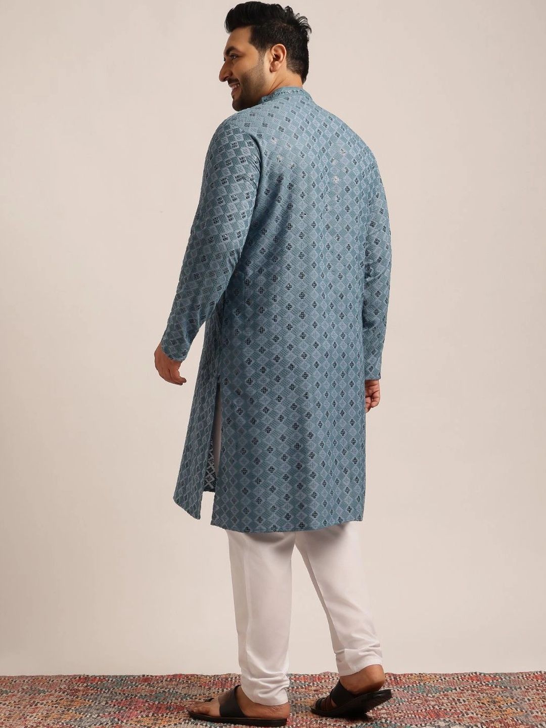 SOJANYA PLUS Men Geometric Printed Kurta