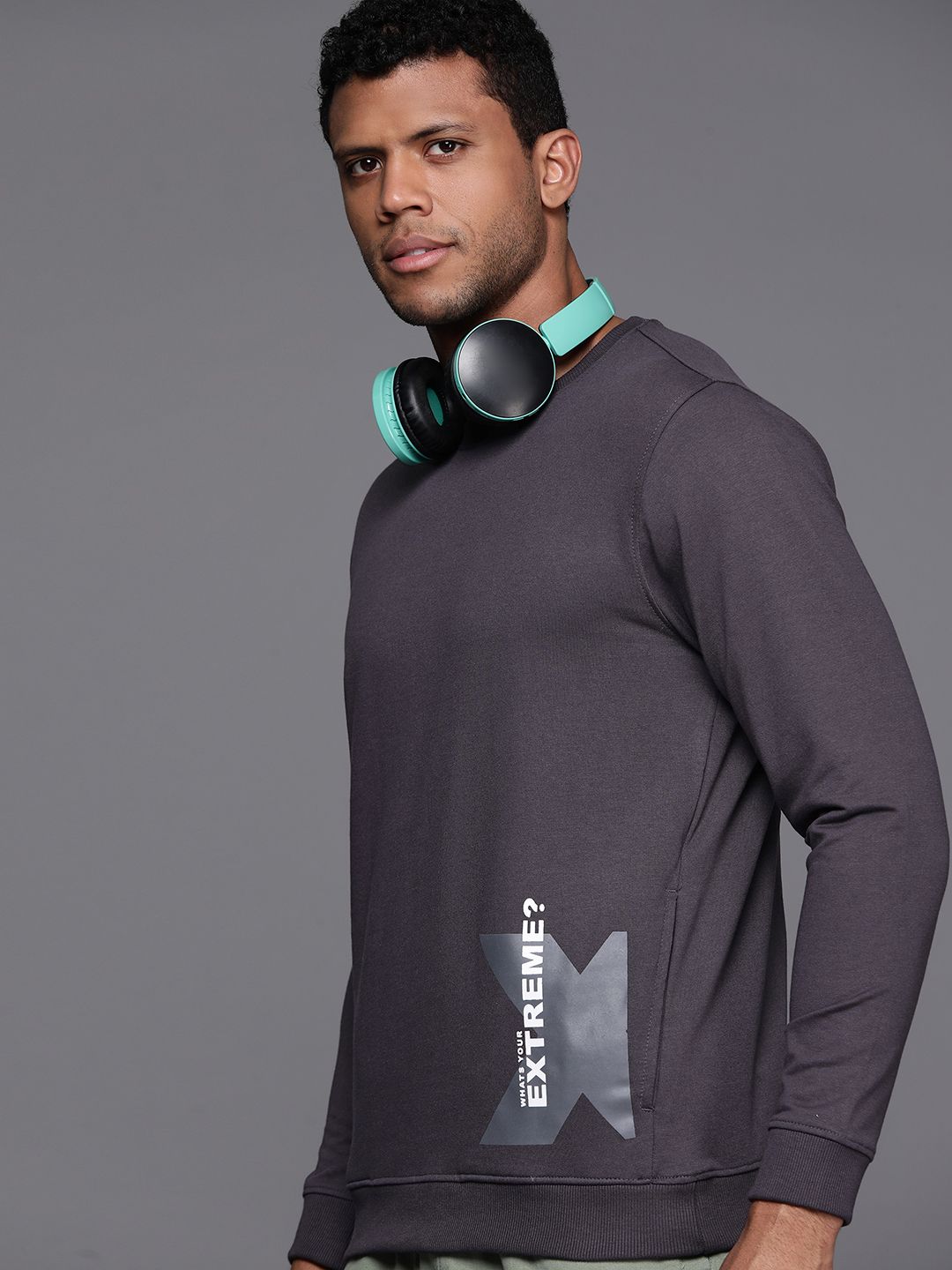 HRX by Hrithik Roshan Round Neck Printed Sweatshirt