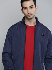 The Indian Garage Co Men Zip-Front Slim Fit Bomber Jacket