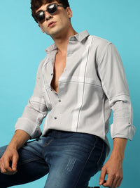 Campus Sutra Classic Striped Cotton Casual Shirt