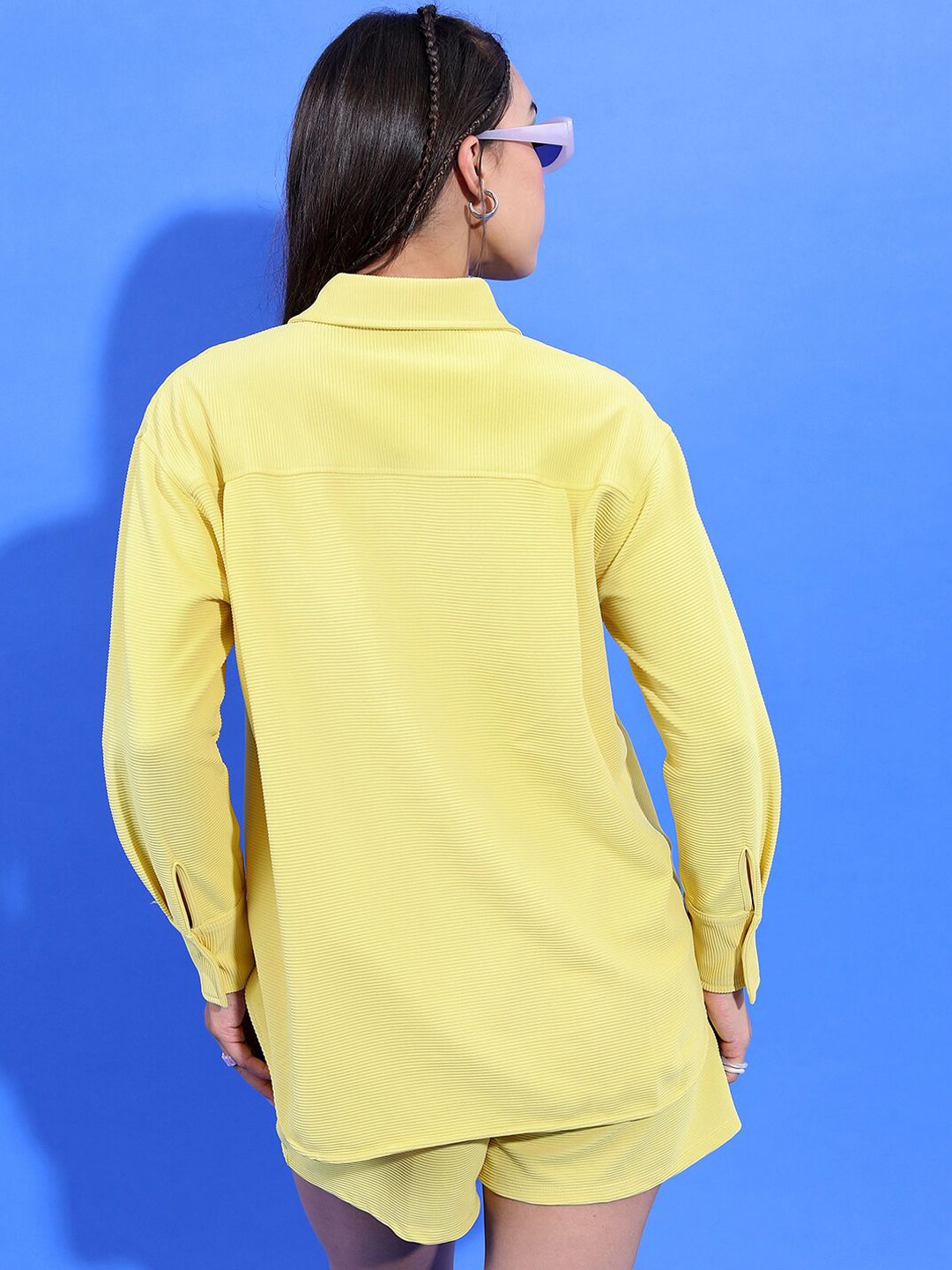 Tokyo Talkies Structured Knitted Shirt & Shorts