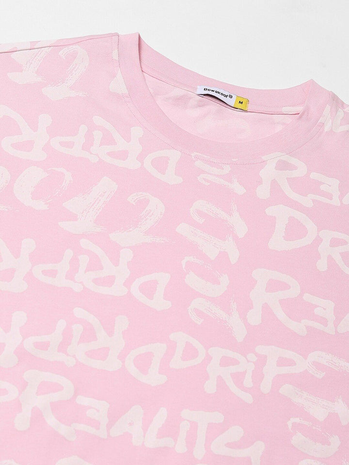 Bewakoof Typography Print Oversized Pure Cotton T-shirt