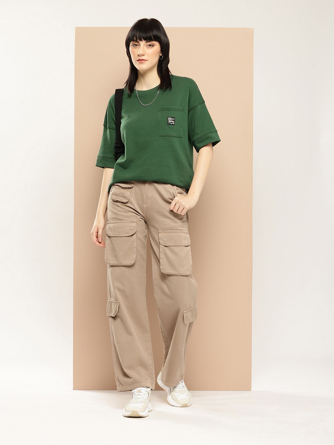 Difference of Opinion Women Oversized Drop Shoulder Ultra Soft Drapey Cotton T-Shirt