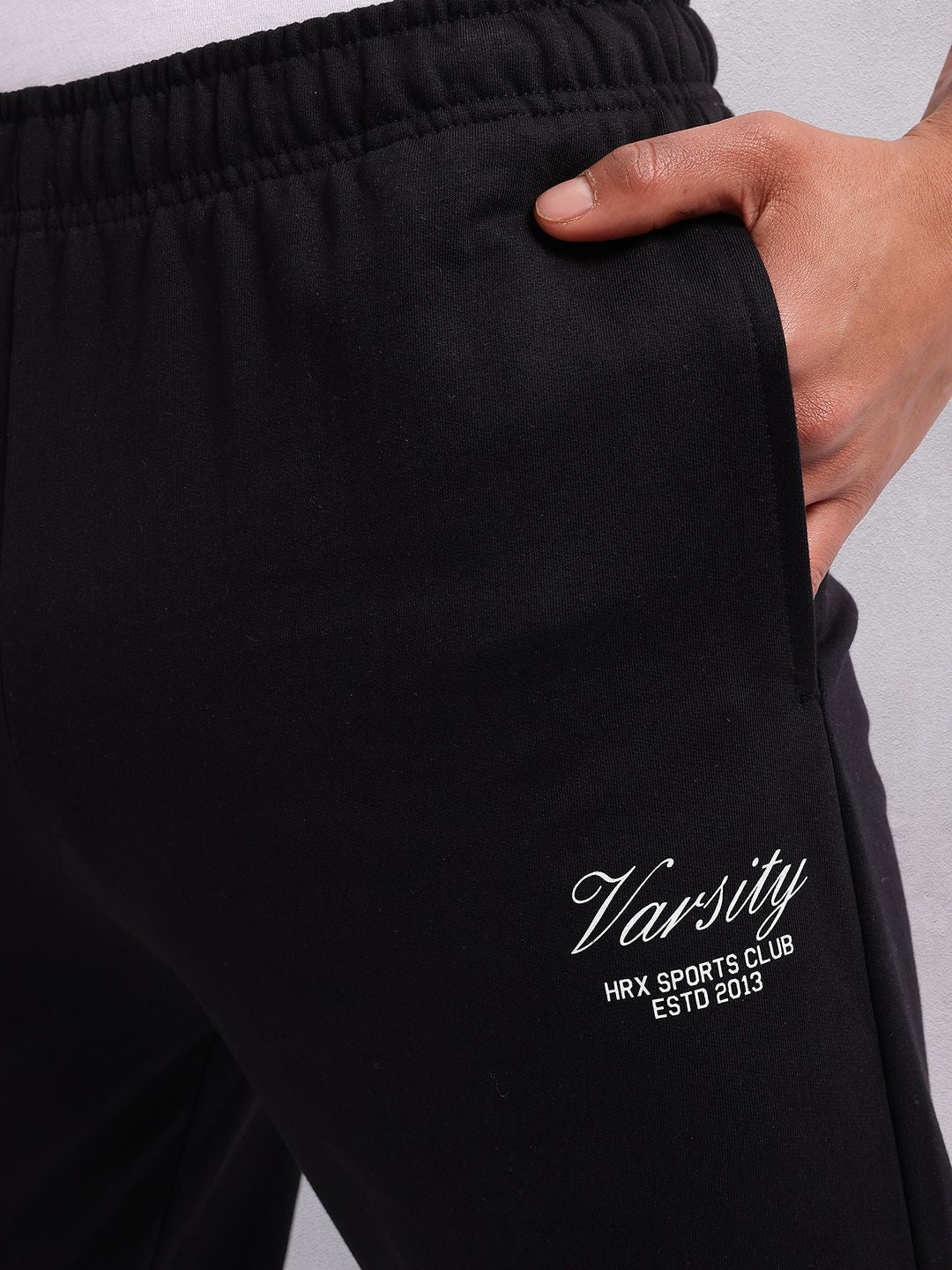 HRX by Hrithik Roshan Men Typography Print Mid-Rise Lifestyle Track Pants