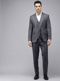 Park Avenue Self Design Super Slim Fit Single Breasted 3-Peice Party Suit
