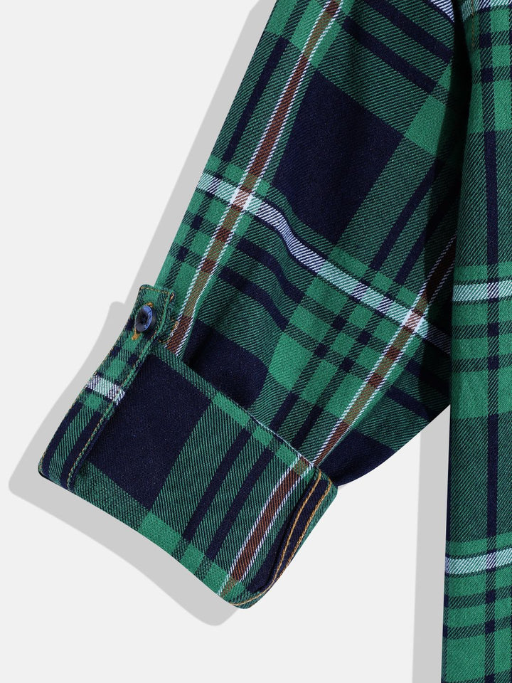 Monte Carlo Boys Tartan Checked Casual Smart Fit Shirt