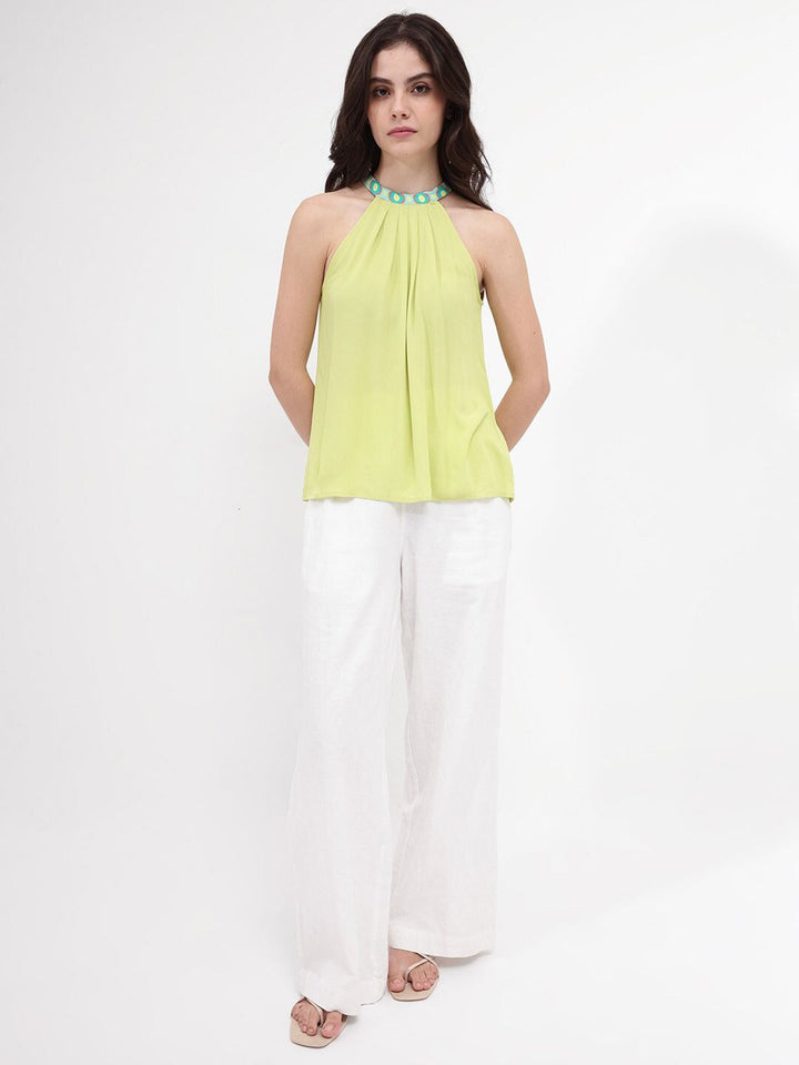 RAREISM Halter Neck Cotton Top