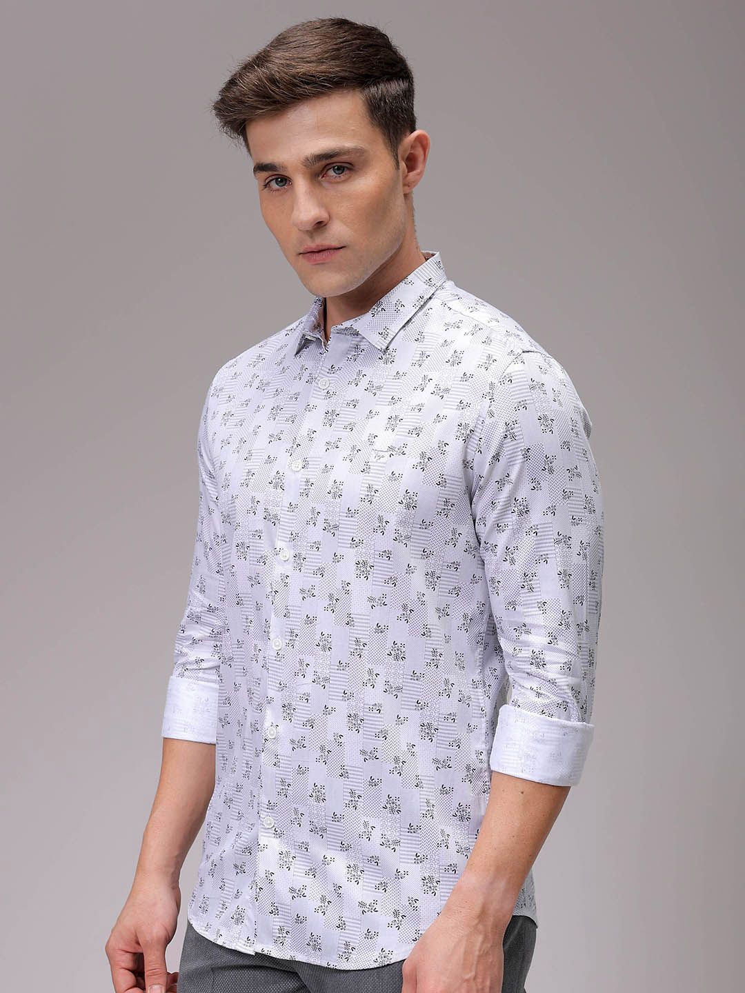 The Indian Garage Co Men Slim Fit Opaque Printed Casual Shirt