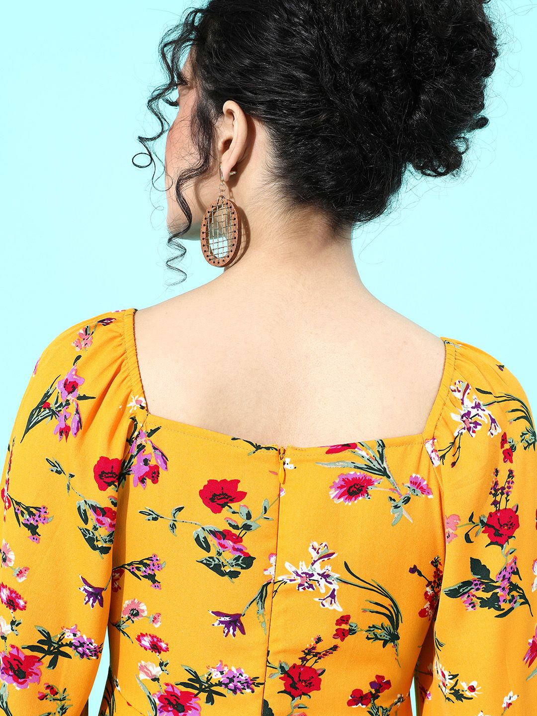 Berrylush Women Yellow Floral Maxi Dress