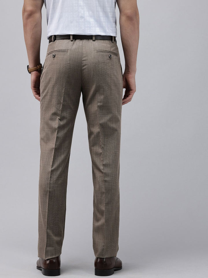Park Avenue Men Checked Formal Trousers