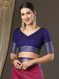 Saree mall Checked Zari Saree