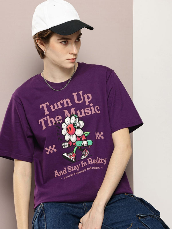 DILLINGER Graphic Printed Drop-Shoulder Sleeves Oversized Pure Cotton T-shirt