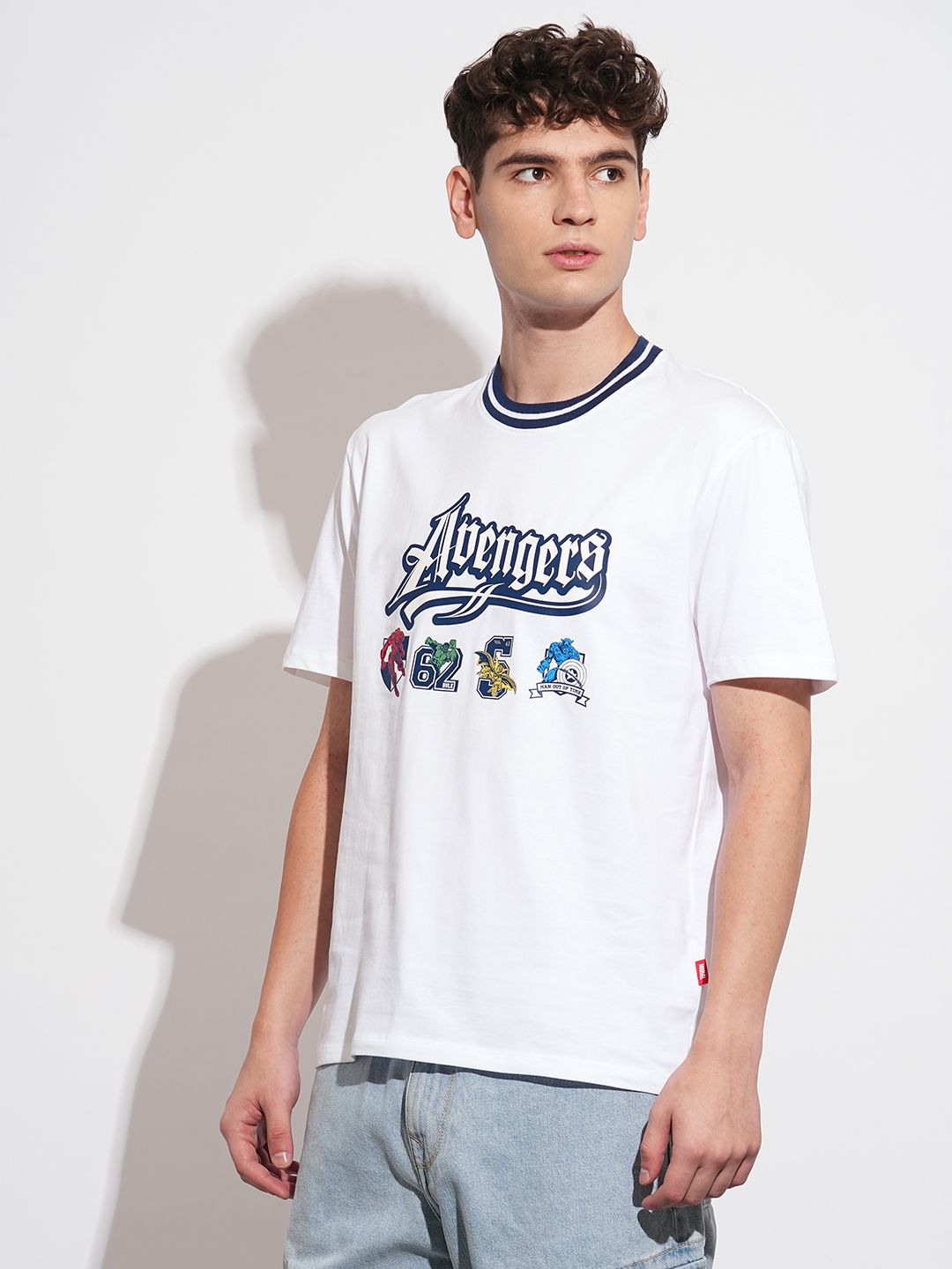 Being Human Avengers Printed Drop-Shoulder Sleeves Easy Fit Pure Cotton T-shirt