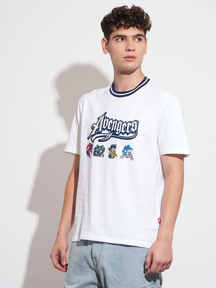Being Human Avengers Printed Drop-Shoulder Sleeves Easy Fit Pure Cotton T-shirt