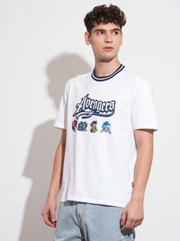 Being Human Avengers Printed Drop-Shoulder Sleeves Easy Fit Pure Cotton T-shirt