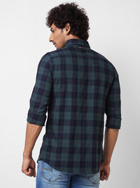 SPYKAR Long Sleeves Regular Fit Cotton Buffalo Checks Opaque Checked Casual Shirt