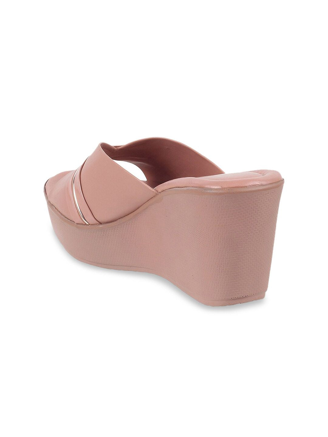 Metro Solid Wedge Heels With Open Back