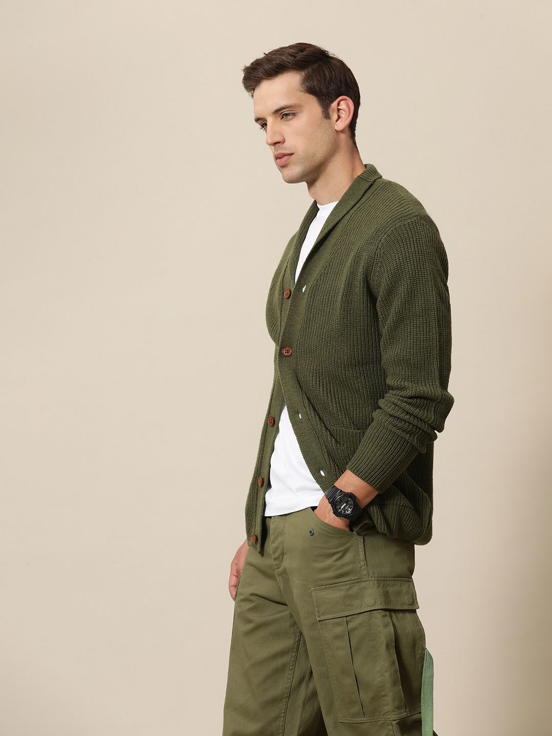 Mr Bowerbird Ribbed Oversized Fit Cardigan