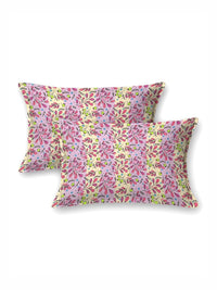 BOMBAY DYEING Dream Lover Violet Floral Cotton 104 TC Queen Bedsheet Set 2.54 x 2.24m