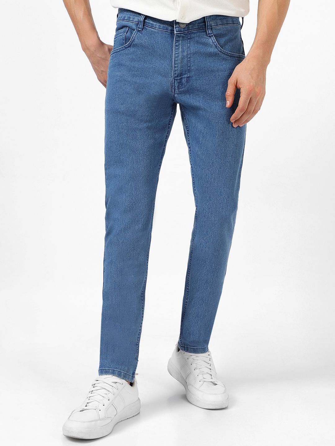 Urbano Fashion Men Blue Slim Fit Mid-Rise Clean Look Stretchable Jeans