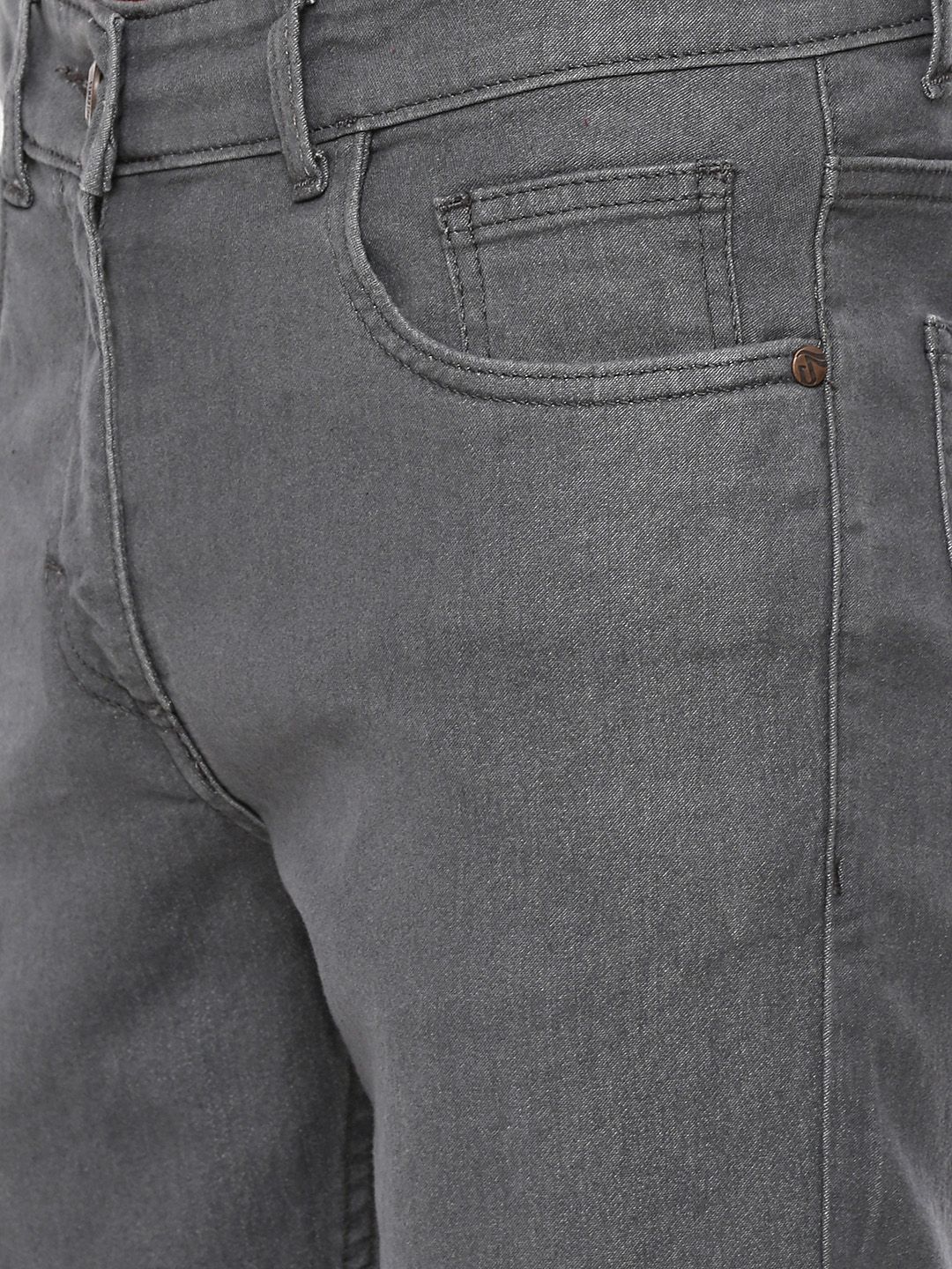 The Indian Garage Co Men Grey Slim Fit Stretchable Jeans