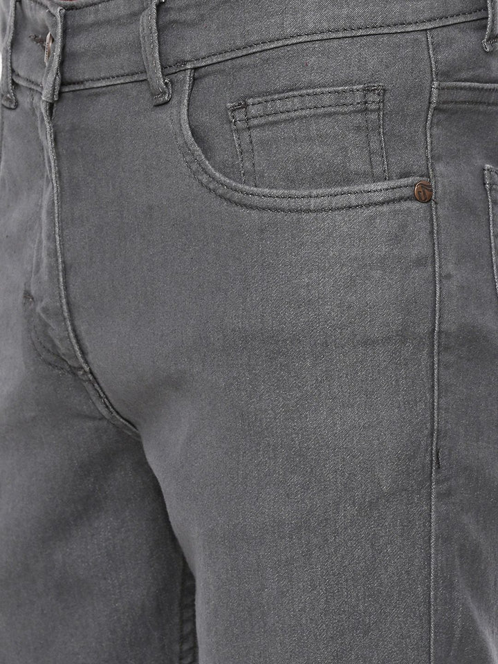 The Indian Garage Co Men Grey Slim Fit Stretchable Jeans