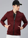 HRX by Hrithik Roshan Men Burgundy Solid Bomber