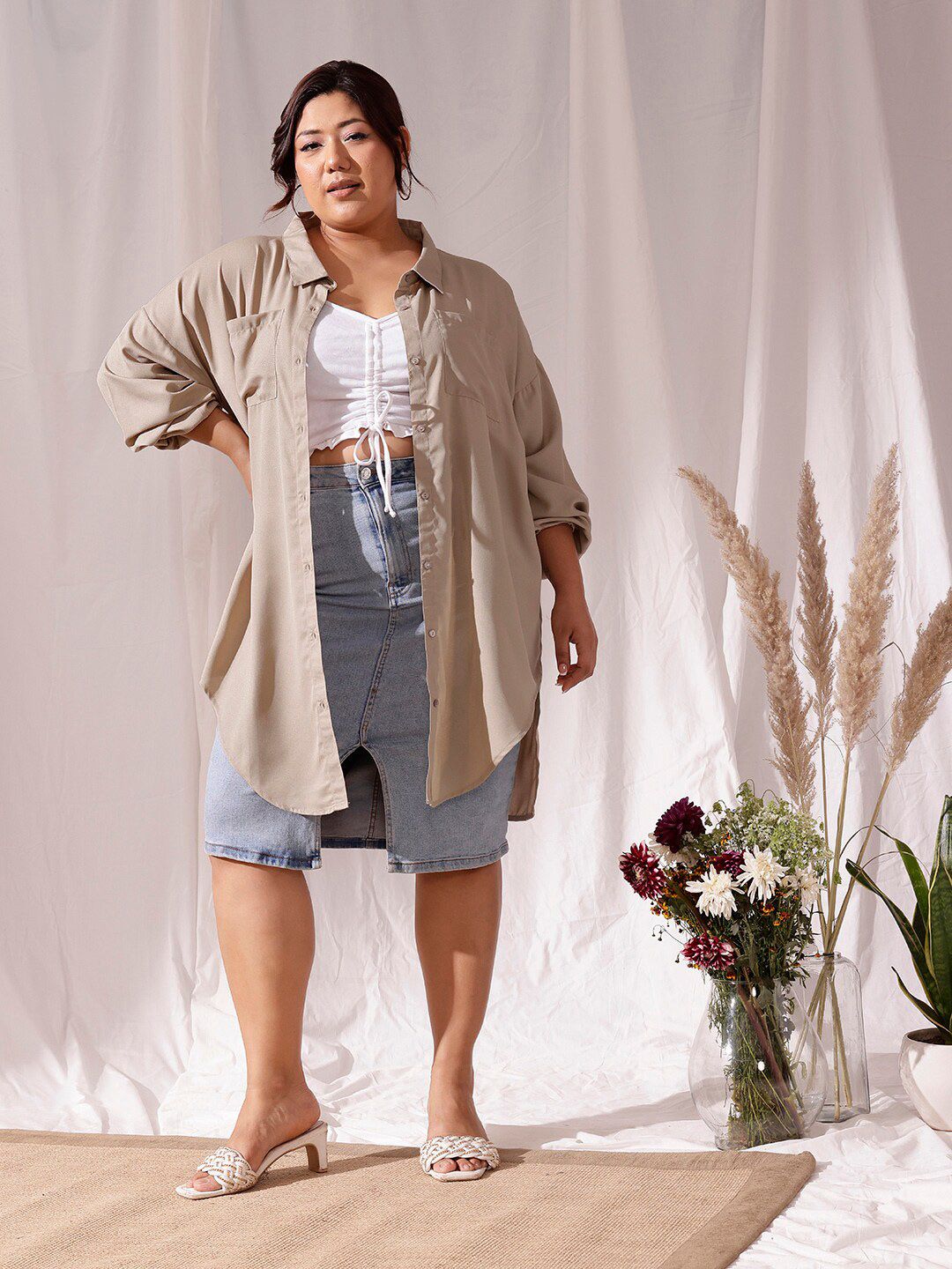 CURVY STREET Plus Size Comfort Casual Shirt
