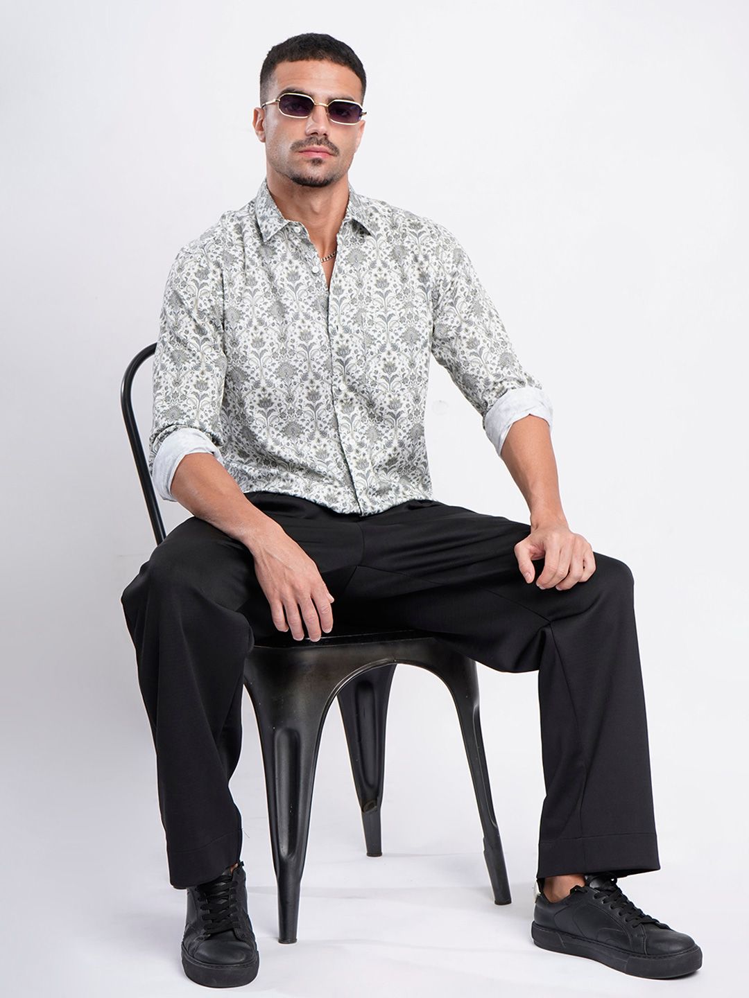 Bene Kleed Slim Fit Printed Cotton Casual Shirt