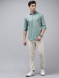 Park Avenue Pure Cotton Slim Fit Geometric Printed Casual Shirt