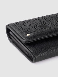 Lino Perros Women Laser Cut Detail Three Fold Wallet