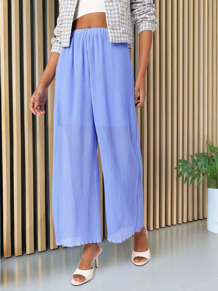 DressBerry Women Charming Accordion Flow Wide Leg Trousers