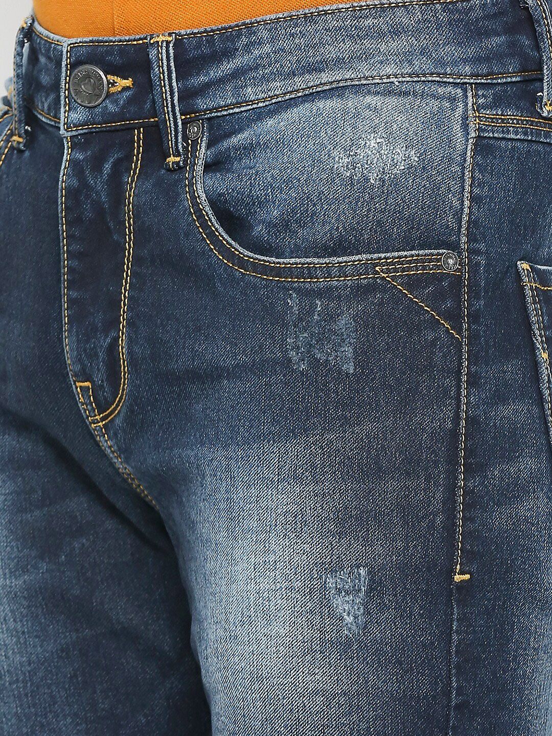 Being Human Men Mid Rise Slim Fit Clean Look Heavy Fade Jeans