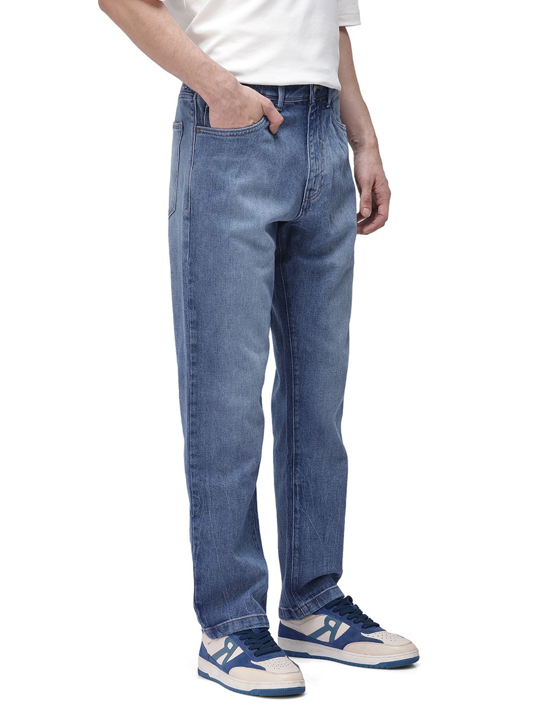 RARE RABBIT Men Comfort Relaxed Fit Stretchable Jeans