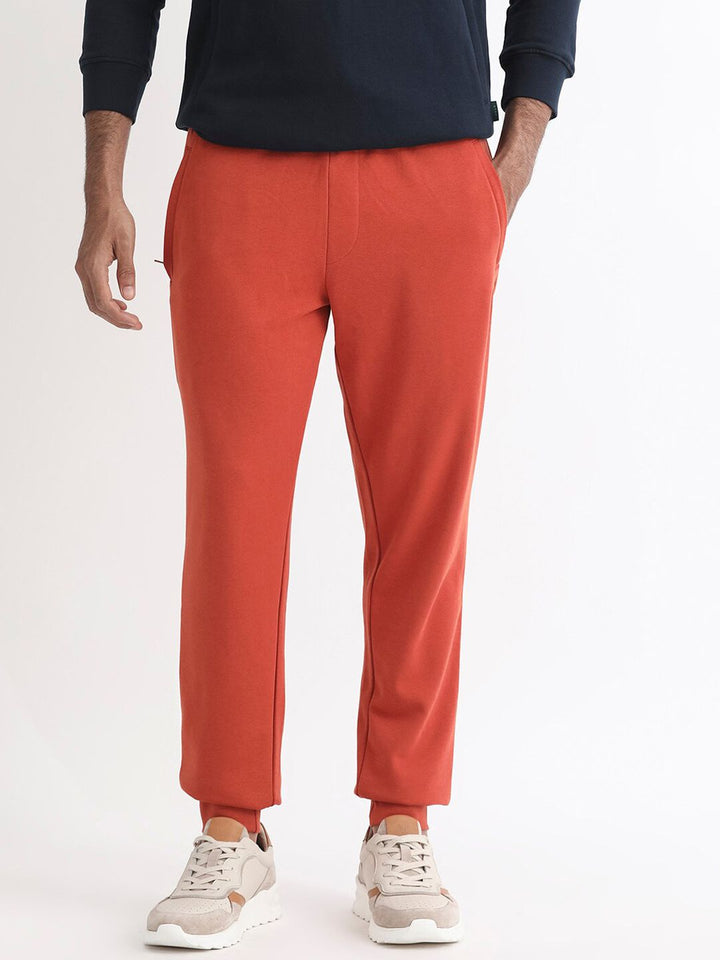 RARE RABBIT Men Ogano Regular Fit Mid-Rise Cotton Joggers
