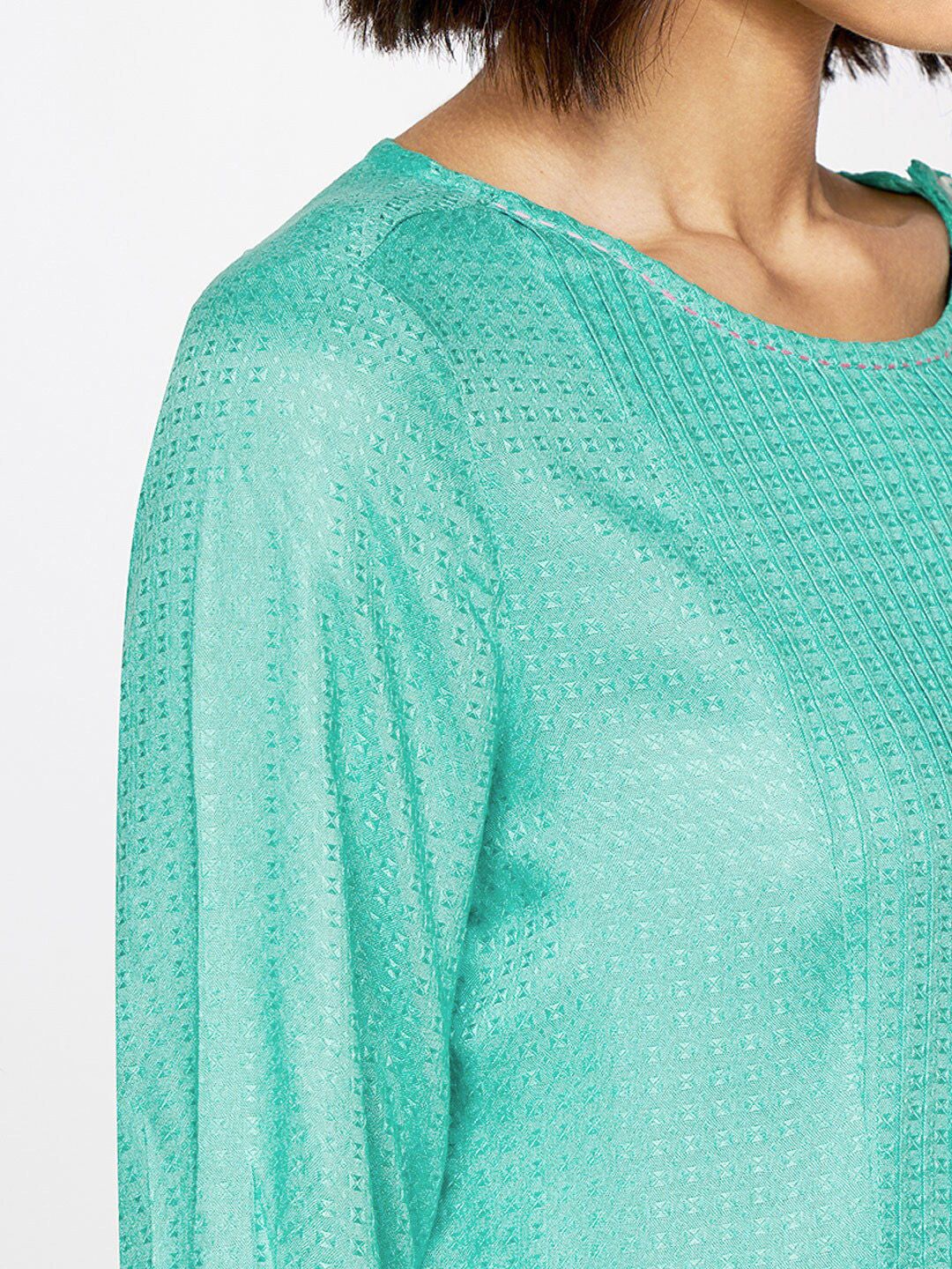Global Desi Woven Design Viscose Tunic