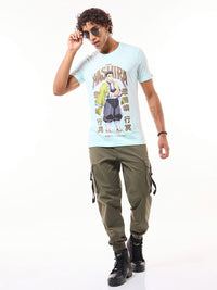 Bewakoof Official Demon Slayer Pure Cotton Stone Hashira Graphic Printed T-shirt