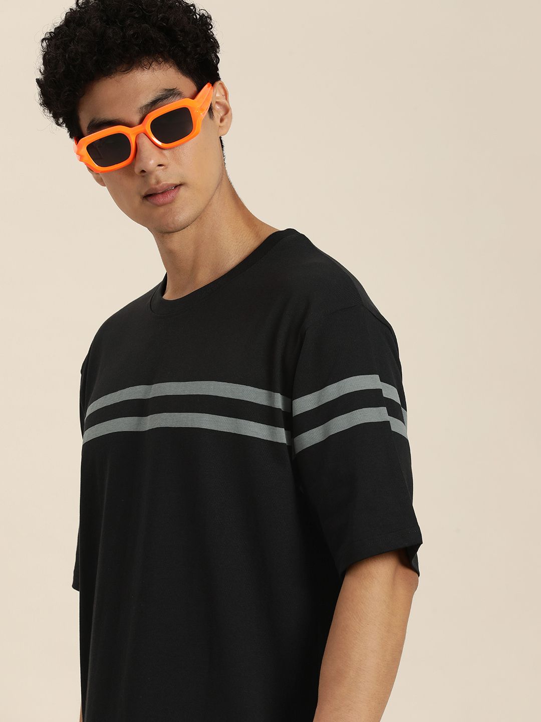 DILLINGER Men Striped Oversized T-shirt