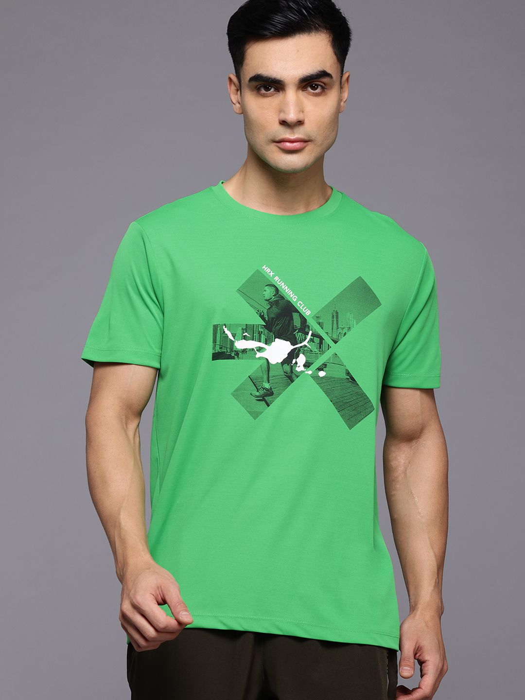 HRX by Hrithik Roshan Men Brand Logo Printed Running T-shirt
